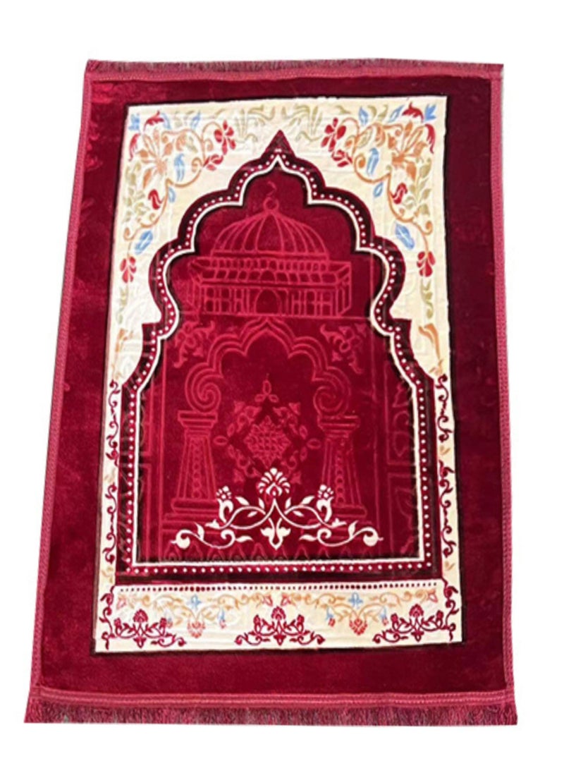 Stargold Traditional Turkish Prayer Mat, 80x120 cm Large Portable, Multicolor Islamic Prayer rug, Janamaz Sajjadah For Men And Women 