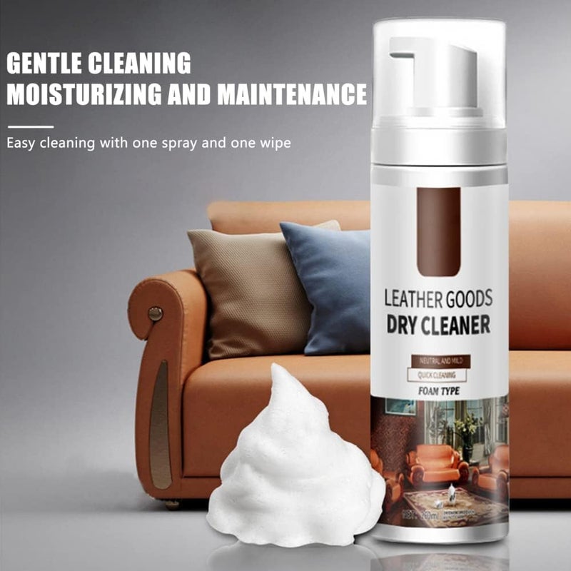 KASTWAVE Fabric Sofa Cleaner Foam, Wash-Free Dry Foam Cleaner – Rinse-Free Stain Remover for Clothes Leather, Upholstery & Carpets, 200ML - Image 4