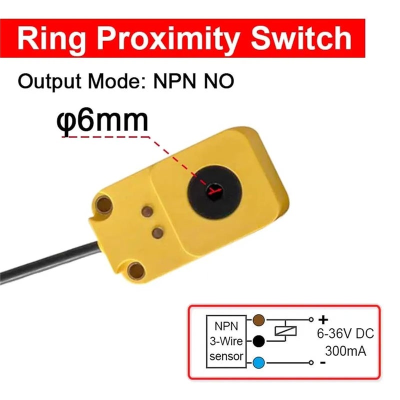 مستشعر الحث القرب التبديلي 6 مم NPN NO كرة فولاذية زنبركية كشف سرعة الجسم المعدني - Image 3