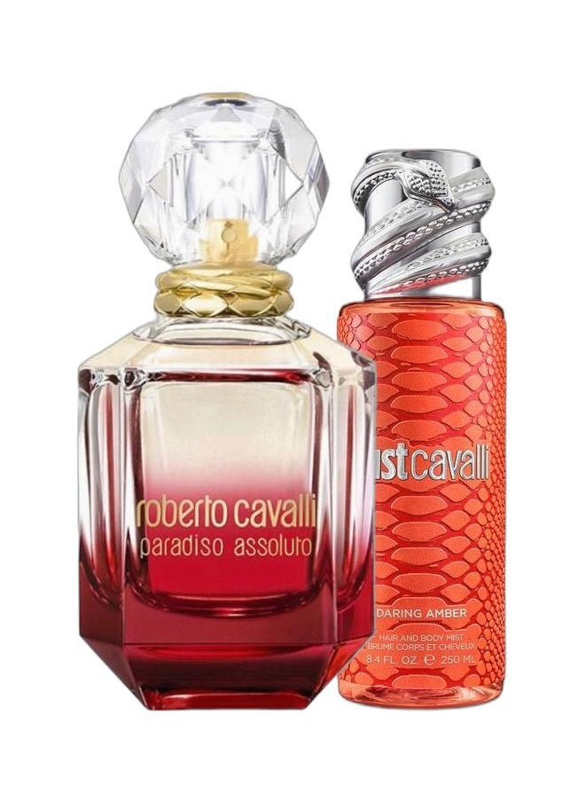 roberto cavalli Just Fragrance Mist - Daring Amber 250ml & Paradiso Assoluto 75 ml Combo  - Image 1