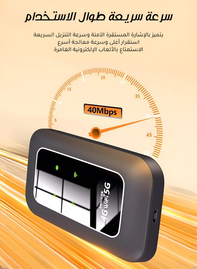 تتيح شبكة 4G/5G Wi-Fi Mesh+ إدارة اتصال سلسة، وتدعم الاتصال المتزامن لما يصل إلى 128 جهازًا. جهاز نقطة اتصال لاسلكية محمول. أسود. - Image 2