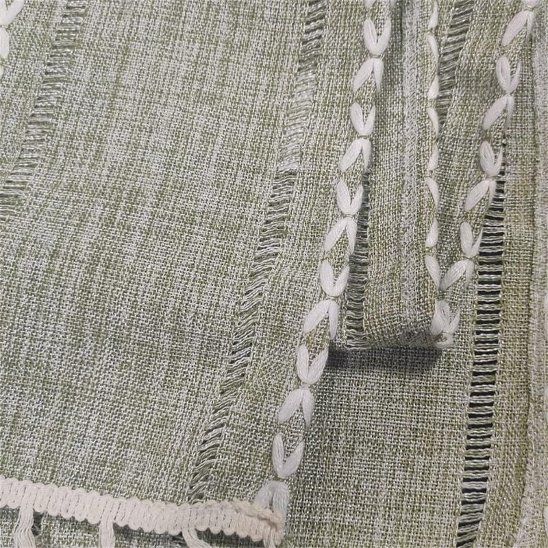 Utobanh Simple Bedside Table Tassel Cover Cloth, Tablecloth Cover Towel, Suitable for Bedside Table TV Microwave Washing Machine Refrigerator Dust Cover (green, 15.7 * 35.4 inches) - Image 3