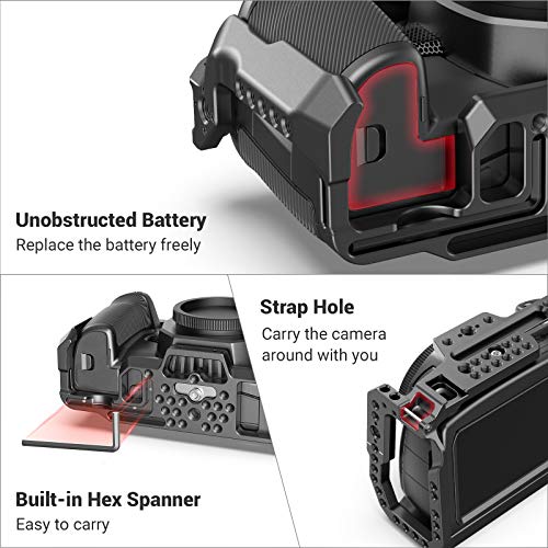 SMALLRIG [الإصدار الجديد] قفص SMALLRIG BMPCC 4K و 6K لكاميرا بلاك ماجيك ديزاين بوكيت سينما 4K و 6K مع حذاء بارد، سكة NATO - 2203 - Image 5