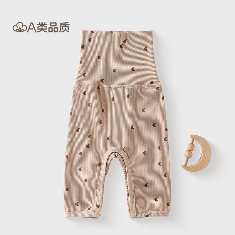Warm Ins-Style Baby Pants, Ultra-High Waist Belly-Protecting Pants, Baby Clothes, Open-Crotch Pants, Separate Pp Pants - Image 1
