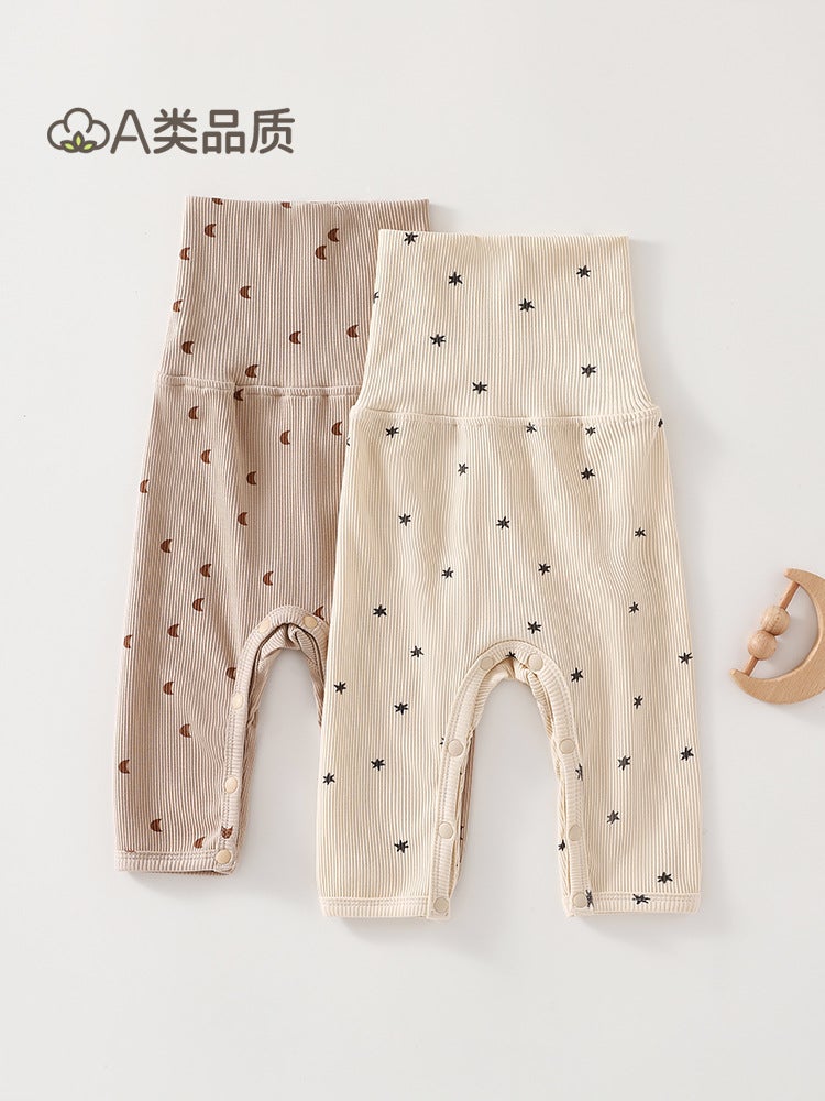 Warm Ins-Style Baby Pants, Ultra-High Waist Belly-Protecting Pants, Baby Clothes, Open-Crotch Pants, Separate Pp Pants - Image 2