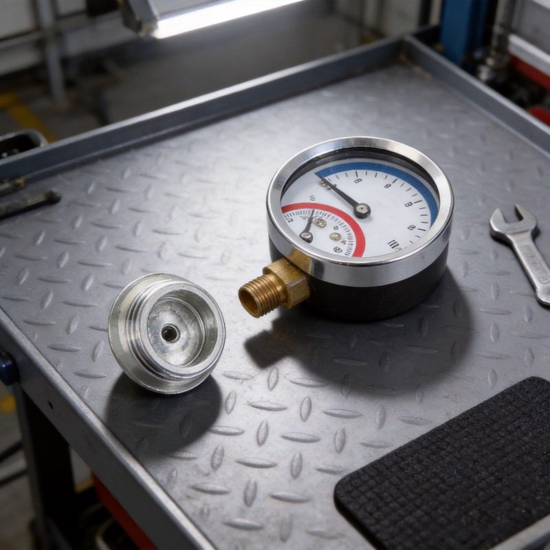 2 in 1 Floor Heating Temperature And Pressure Gauge Dual Display 0 10 Bar 0 120 C G1 2 Thread - Image 3