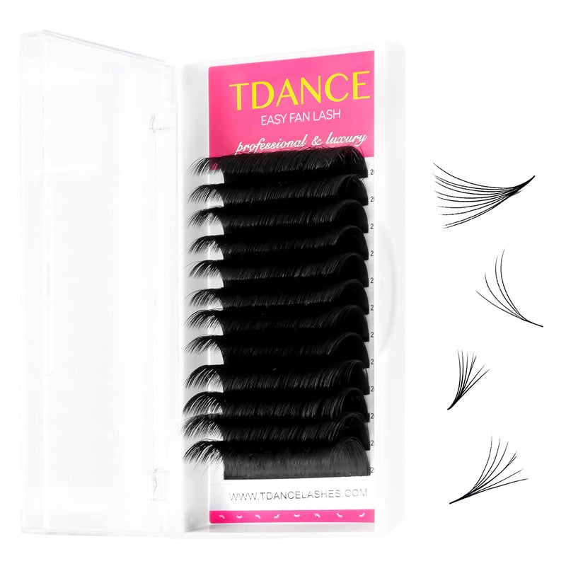 TDANCE Eyelash Extension Supplies Rapid Blooming Volume Eyelash Extensions Thickness 003 CC Curl Mix 2025mm Easy Fan Volume Lashes Self Fanning Individual Eyelashes Extension CC0032025mm