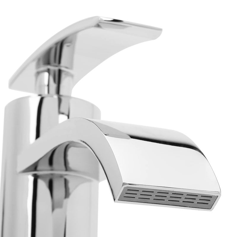 Hindware F460009CP Monroe Single Lever Hot and Cold Basin Mixer Without Pop-up Waste, Brass with Chrome Finish - Image 4