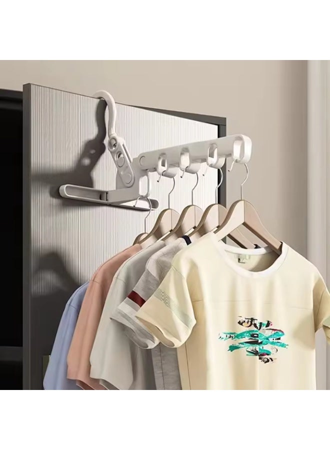 Portable Foldable Clothes Hanger Multifunction 5 Hole Drying Rack for Home Dorm Travel Business Trip Camping and Hotel Use Set of 2 - Image 4