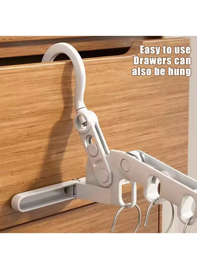 Portable Foldable Clothes Hanger Multifunction 5 Hole Drying Rack for Home Dorm Travel Business Trip Camping and Hotel Use Set of 2 - Image 5