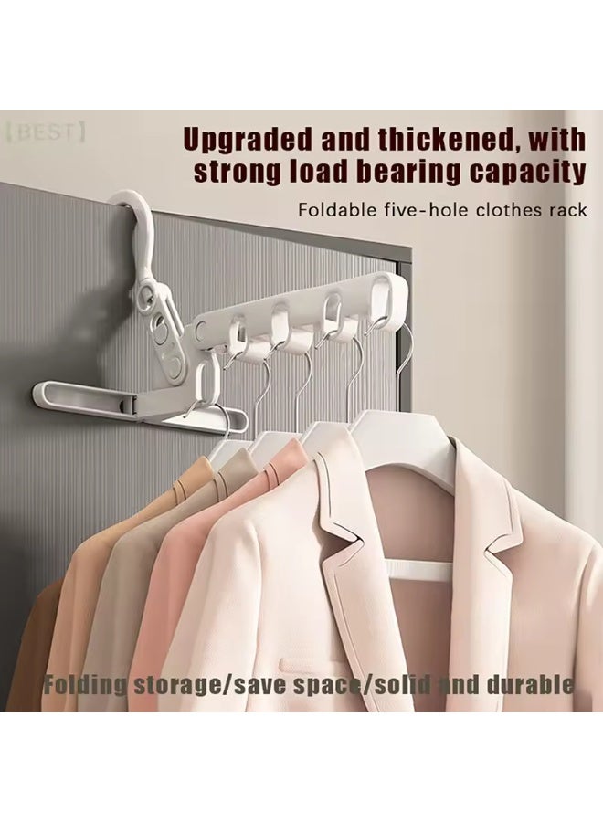 Portable Foldable Clothes Hanger Multifunction 5 Hole Drying Rack for Home Dorm Travel Business Trip Camping and Hotel Use Set of 2 - Image 3