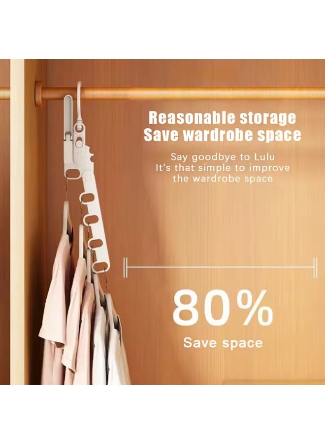 Portable Foldable Clothes Hanger Multifunction 5 Hole Drying Rack for Home Dorm Travel Business Trip Camping and Hotel Use Set of 2 - Image 2