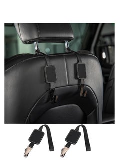 SYOSI Purse Hooks for Car, 2 Pack Car Purse Holder, Car Headrest Hooks Holders for Car Hanging Purses and Bags Coats Grocery Bag, Backseat Car Organizer Hanger Interior Accessories, Black  - Image 1