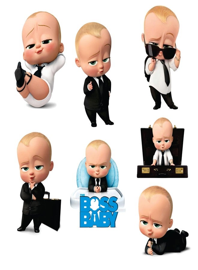 Creative Props Baby Boss Party Decorations, 7 PCS Cut-out Characters Set, Birthday Theme - Image 1