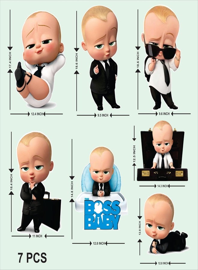 Creative Props Baby Boss Party Decorations, 7 PCS Cut-out Characters Set, Birthday Theme - Image 2