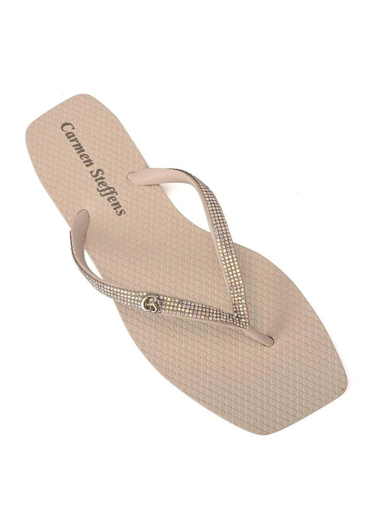 Carmen Steffens Flip-Flops Shine Off-White