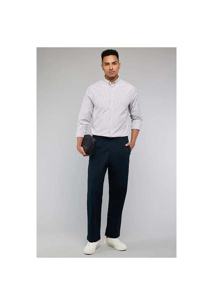 R&b Solid Loose Fit Pants with Elastic Waist