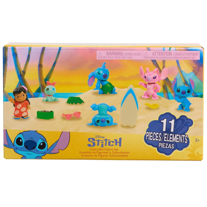 Just Play Disney Stitch Collectible Figure Set with Accessories 11Pieces 2inch Figurines Collectible Toys Home Decoration Easter Basket Fillers Gifts Presents Kids Toys for Ages 3 Up by Just Play - Image 2
