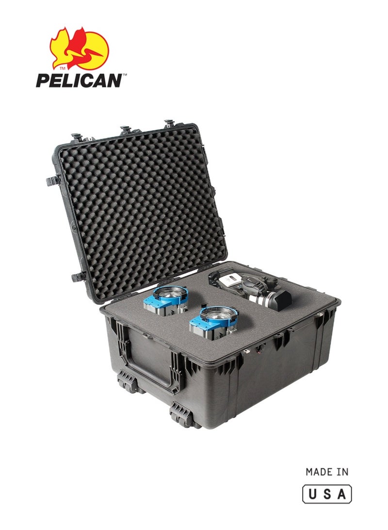 Pelican 1690 Protector Wheeled Case with Pick N Pluck™ Foam, Black, IP67 Waterproof Hard Case - Image 2