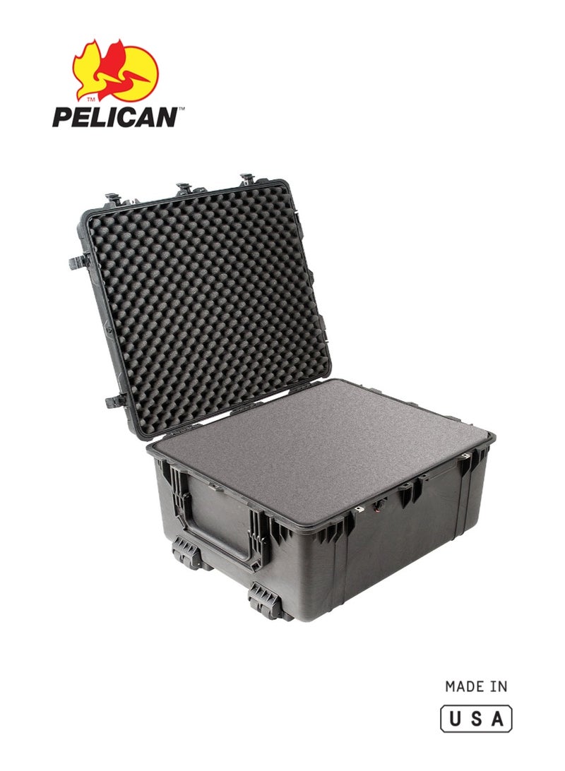 Pelican 1690 Protector Wheeled Case with Pick N Pluck™ Foam, Black, IP67 Waterproof Hard Case - Image 1
