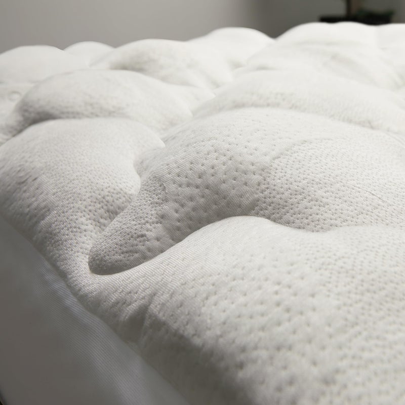 Cheer Collection Cheer Collection Rayon from Bamboo King Size Mattress Topper  Pillow Top Mattress Pad Cooling Machine Washable