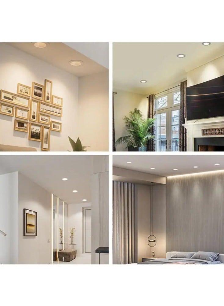 مصباح LED COB Downlight، 30 واط، درجة حرارة لون 65 كلفن، مصباح سقفي مدمج 175 مم، هيكل 225/55 مم (أبيض) - Image 3