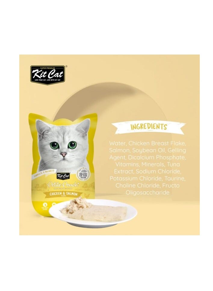 كيت كات عبوة من 24 كيسًا صغيرًا من الدجاج والسلمون 24 × 70 جم - Image 2