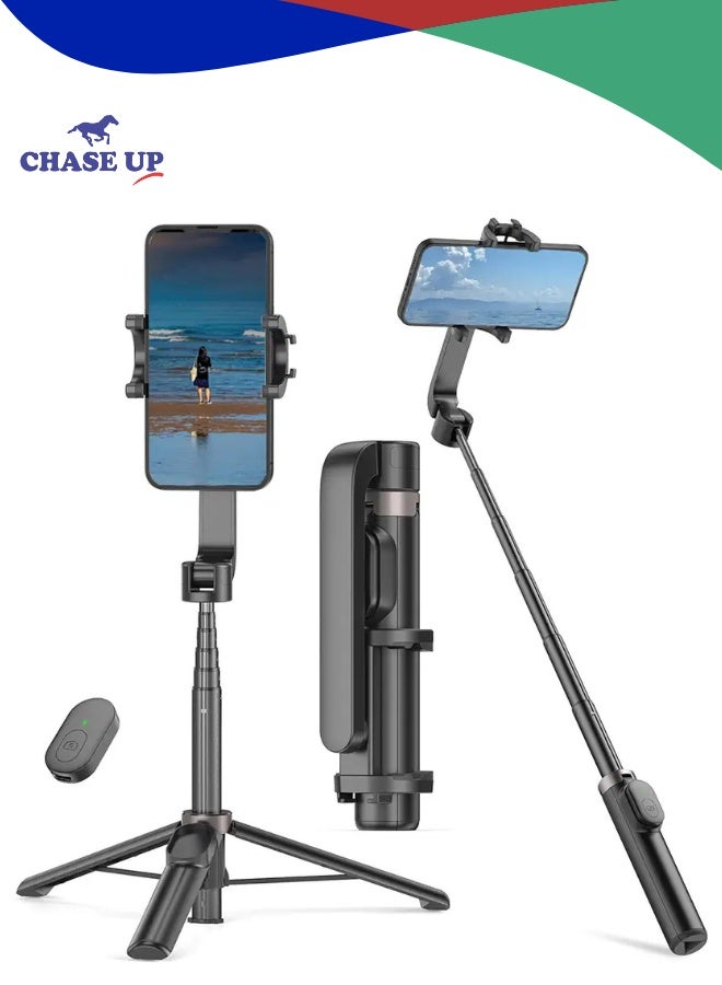 Chase Up Mini Selfie Stick Tripod, Cellphone Tripod Stand with Remote, Phone Tripod Stand Portable for Group Selfie/Live Streaming/Video Recording Compatible with All Smartphone