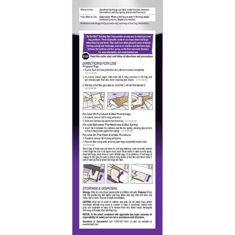 Hot Shot Bed Bug Glue Trap 4 ct - Image 2