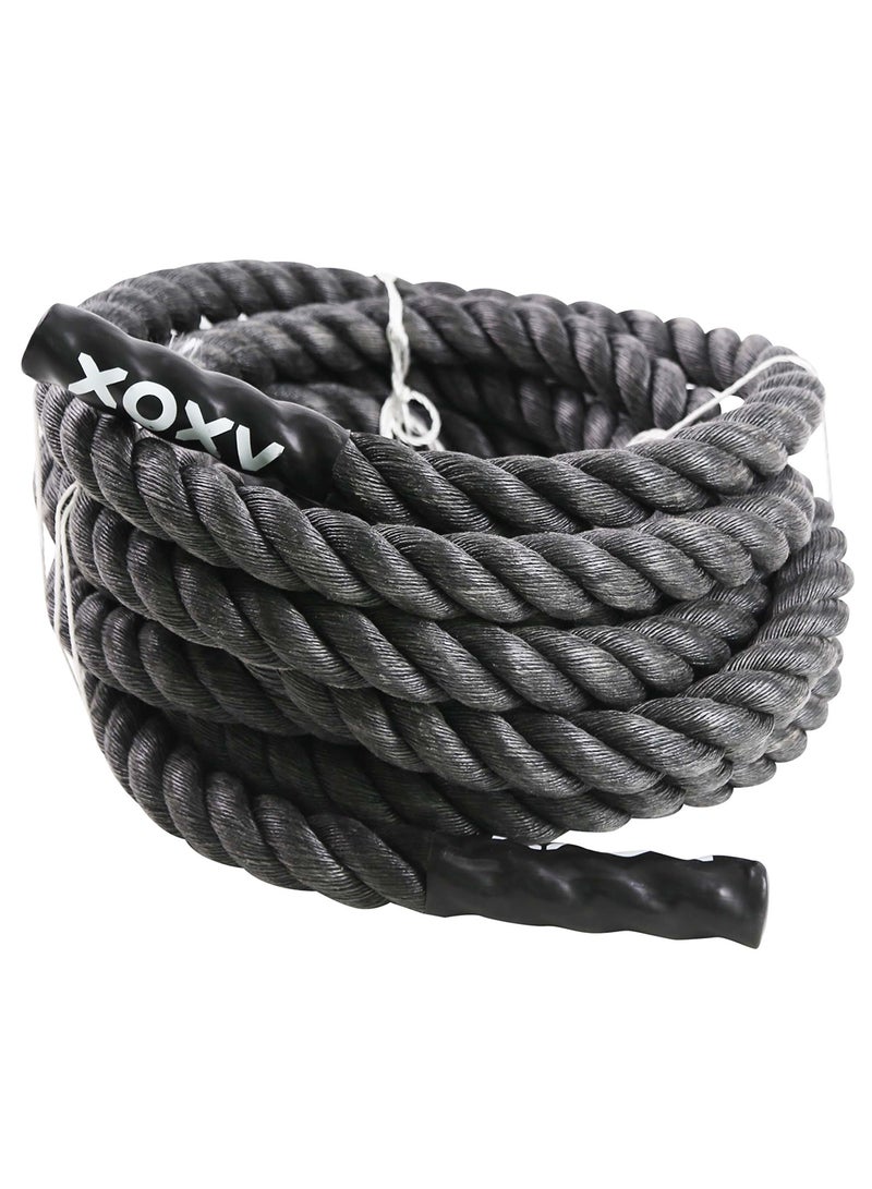 AXOX 50Ft Fitness Training Rope – Use In Home Gyms, Commercial Gyms, Outdoor Workouts, Crossfit, Sports Training, Personal Training, And Military Boot Camps