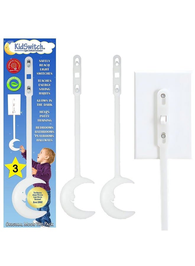 Kidswitch Light Switch Extender for Kids (3 Pack) - Glow in The Dark Toddler Light Switch - Kids Light Switch Extender - Quick Install, Easy Grab Extension, Award Winning - Image 1