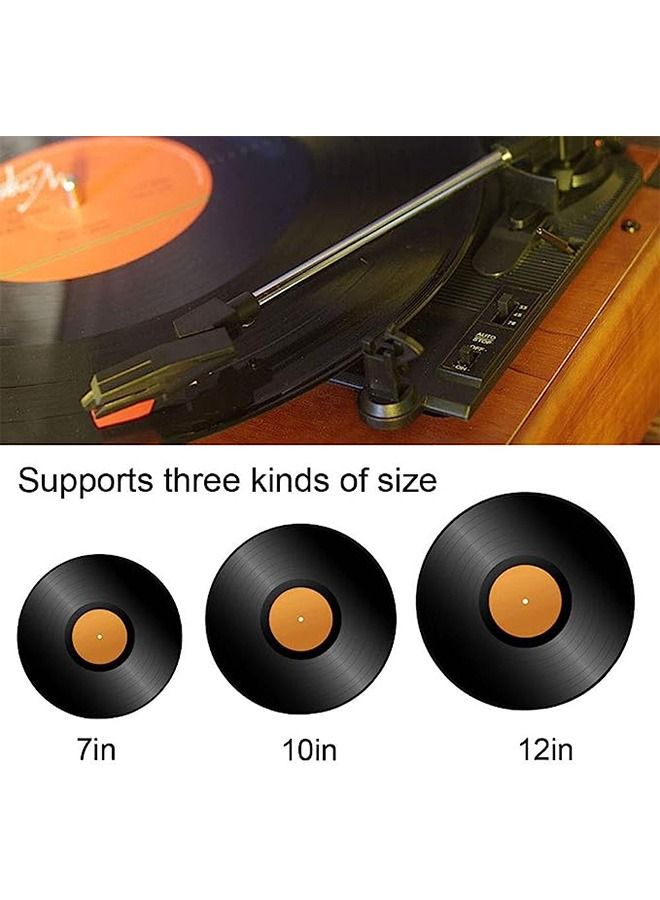 Record Player Turntable With Built In Bluetooth Receiver And  Stereo Speakers 3 Speed Portable Retro Record Player For Entertainment And Home Decoration - Image 3