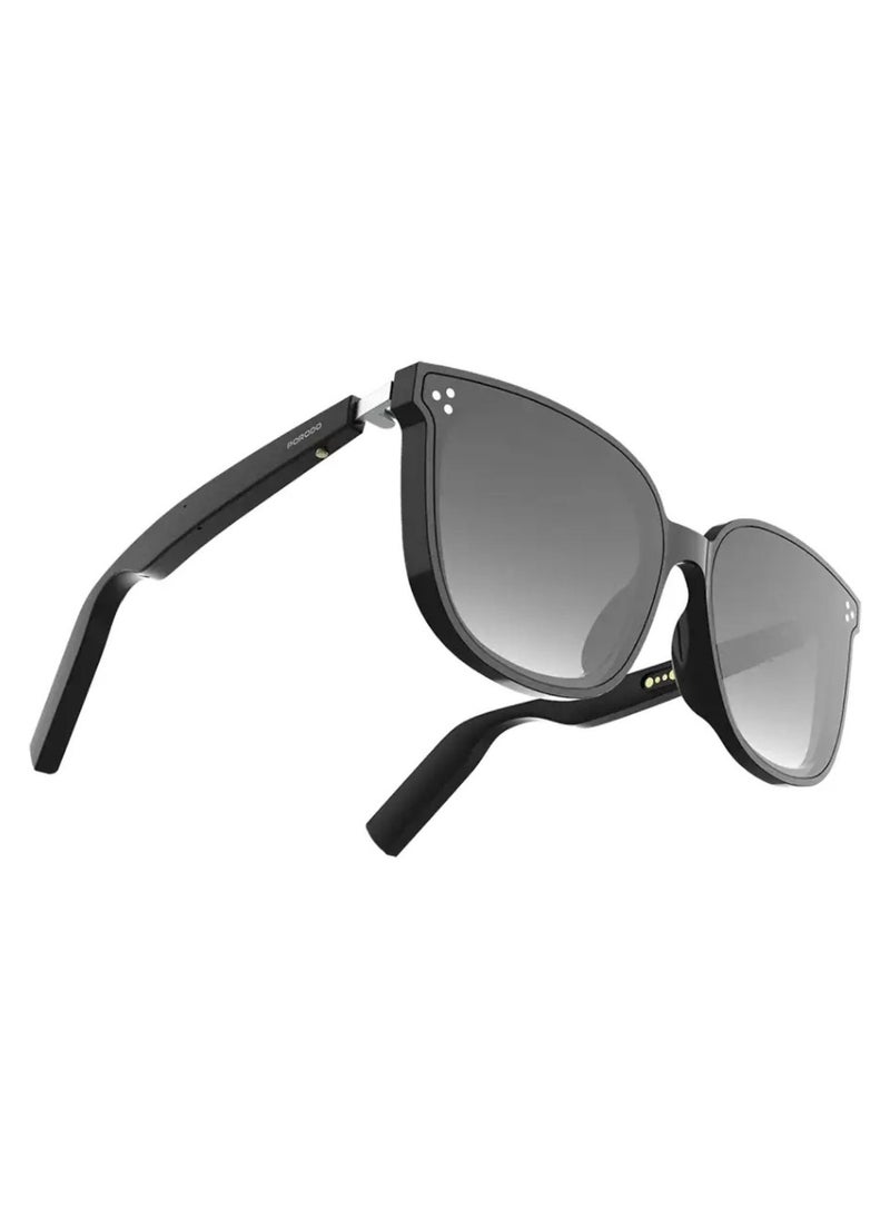 porodo Lifestyle Polarized Sunglasses with Speaker, 160 Hours Standby Time, 2 Hours Charging Time, Bluetooth Version 5.3, Push-Button Controls, Multi-Coated Lens - Black  - Image 2