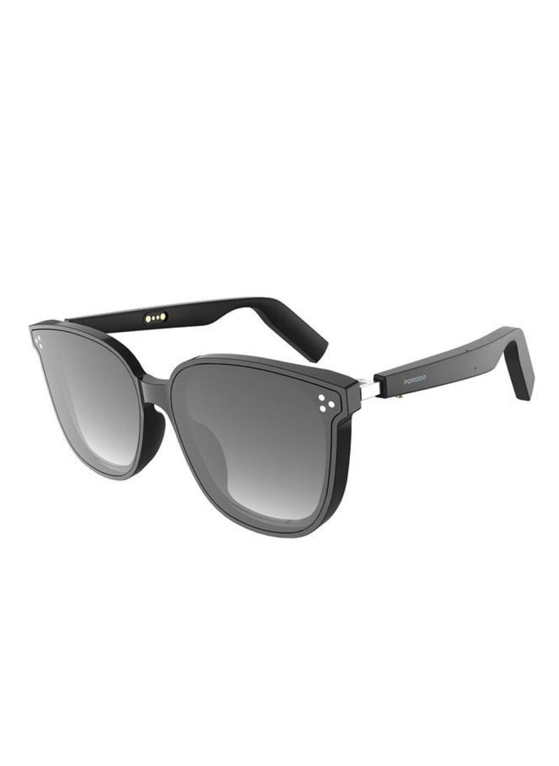 porodo Lifestyle Polarized Sunglasses with Speaker, 160 Hours Standby Time, 2 Hours Charging Time, Bluetooth Version 5.3, Push-Button Controls, Multi-Coated Lens - Black  - Image 1