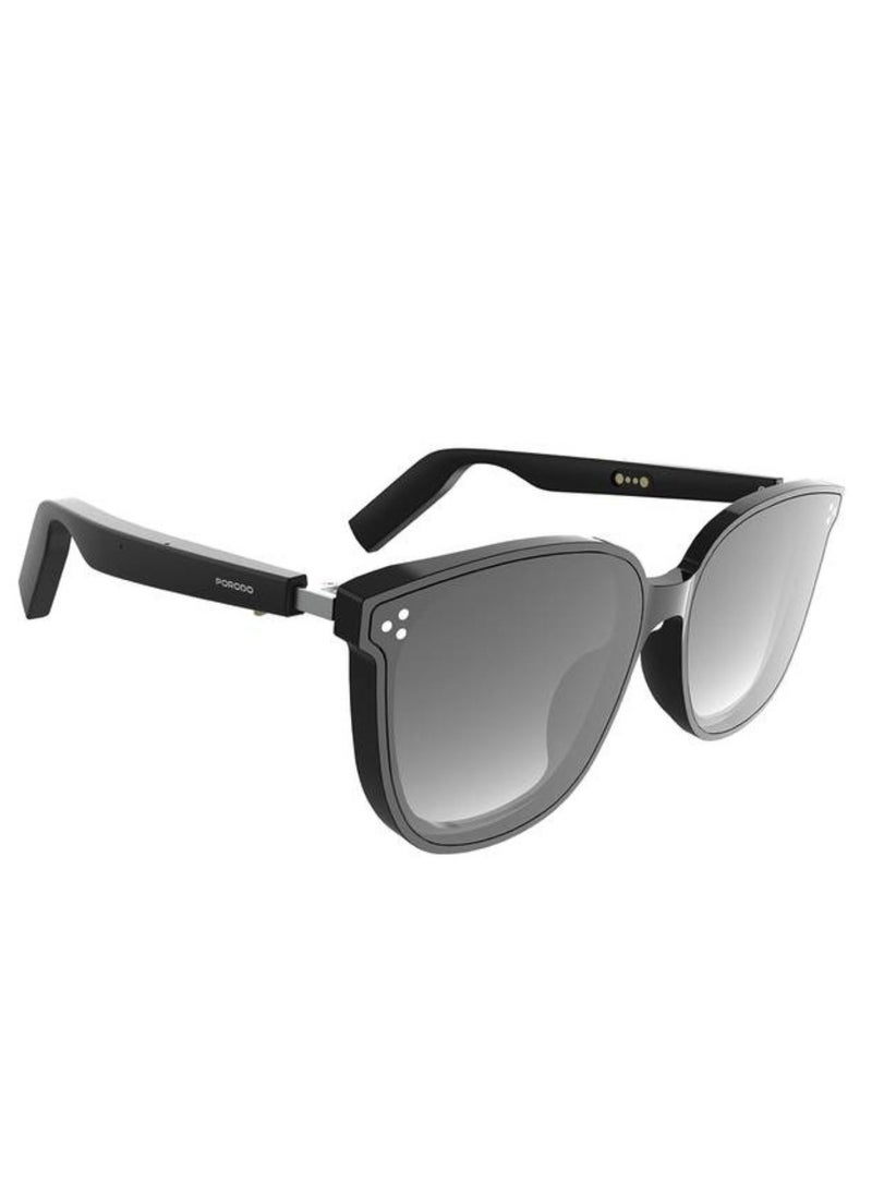 porodo Lifestyle Polarized Sunglasses with Speaker, 160 Hours Standby Time, 2 Hours Charging Time, Bluetooth Version 5.3, Push-Button Controls, Multi-Coated Lens - Black  - Image 5