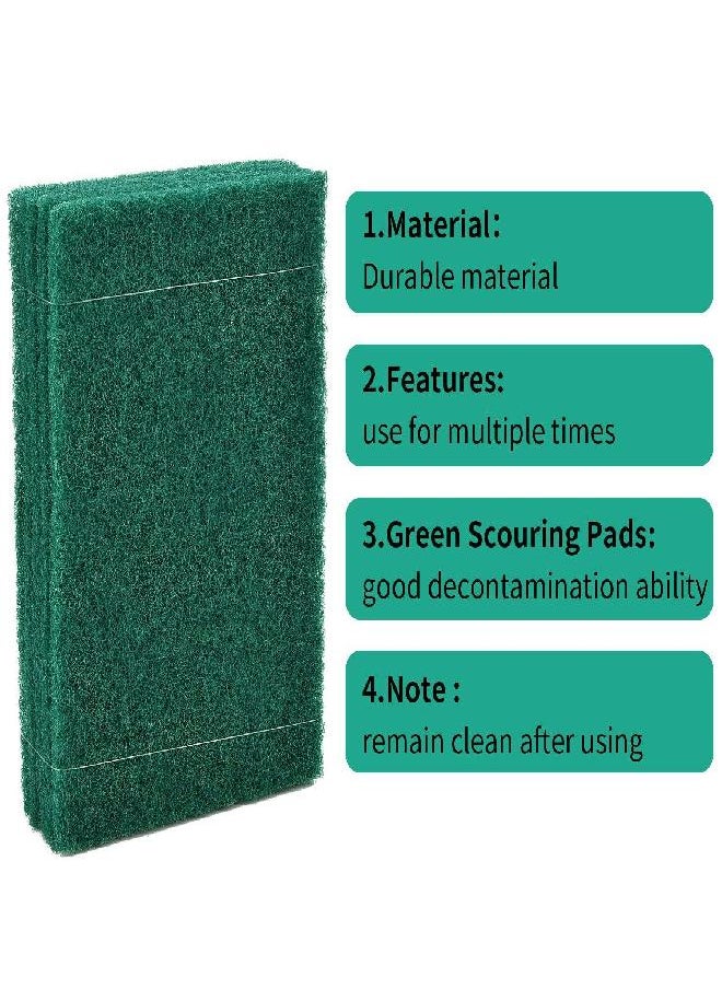 Jetec Scrub Pads Scouring Pads Sponge Dish Scrubber Scouring Pads Cleaning Non Scratch Pads for Kitchen Scrubbers Dishes Cleaning (Green, 100 Pieces)
