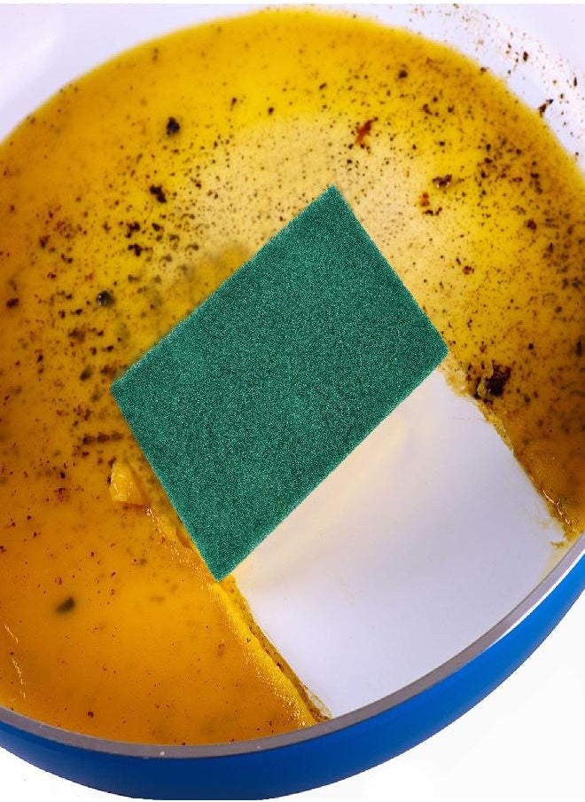 Jetec Scrub Pads Scouring Pads Sponge Dish Scrubber Scouring Pads Cleaning Non Scratch Pads for Kitchen Scrubbers Dishes Cleaning (Green, 100 Pieces)