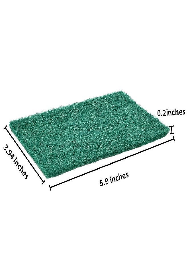 Jetec Scrub Pads Scouring Pads Sponge Dish Scrubber Scouring Pads Cleaning Non Scratch Pads for Kitchen Scrubbers Dishes Cleaning (Green, 100 Pieces)