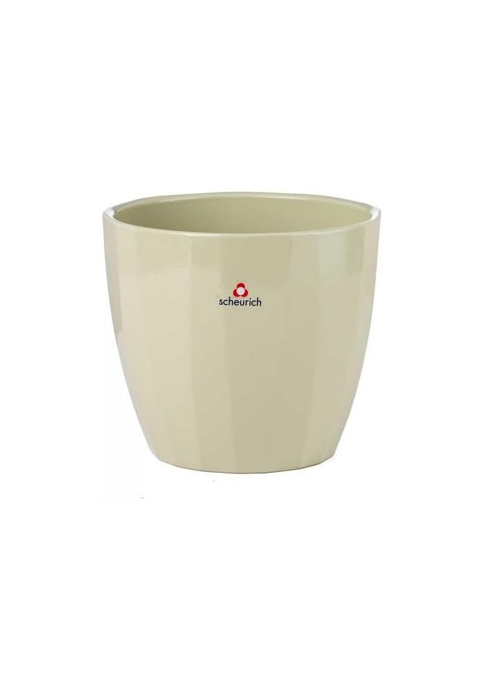 Scheurich Ceramic Cover Flower Pot - Green Elegance - Image 1
