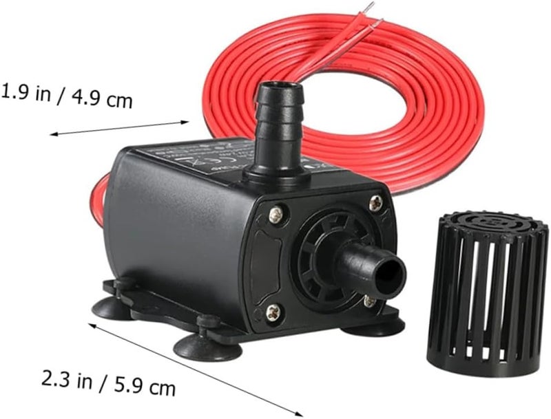 Uonlytech Miniature Submersible Brushless Water Pump Dc12v for Aquarium Fish Tank Fountain Hydroponics, 3-meter Lift Compact Cooling Circulation Pump - Image 2