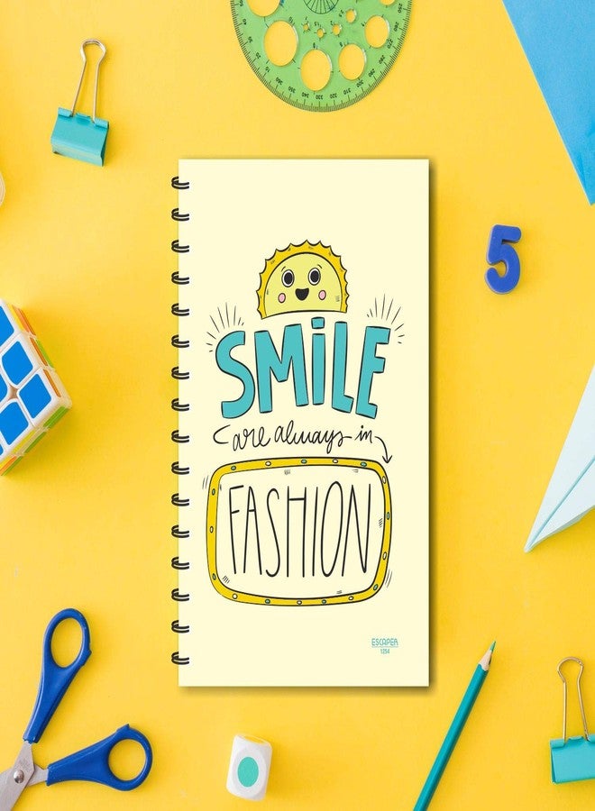 ESCAPER Smile are Always is in Fashion Diary (A5 Size - 8.5 x 5.5 Inches - 160 Pages - Ruled), Spiral Notebook, Notepad for Writing Notes - Image 5