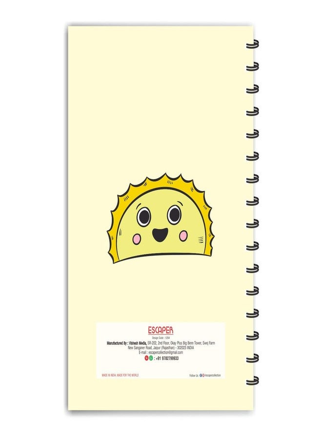 ESCAPER Smile are Always is in Fashion Diary (A5 Size - 8.5 x 5.5 Inches - 160 Pages - Ruled), Spiral Notebook, Notepad for Writing Notes - Image 2