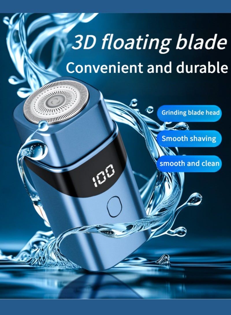ماكينة حلاقة كهربائية صغيرة للرجال ، رأس عائم ثلاثي الأبعاد ، شاشة LED ، ماكينة تشذيب لحية رطبة وجافة ، شحن عالي السرعة من النوع C ، حلاقة قشرة بزاوية 360 درجة ، ماكينة تشذيب شعر الوجه ، للسيارة ، م - Image 3
