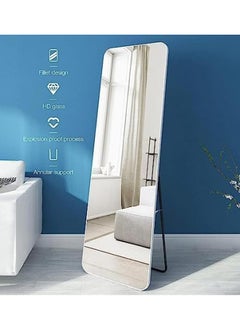 Generic Full Length Mirror Aluminum Alloy Large Standing Vanity Mirror Bedroom Dressing Room Hanging Against Wall Mirror With Stand-White 155**45CM  - Image 4