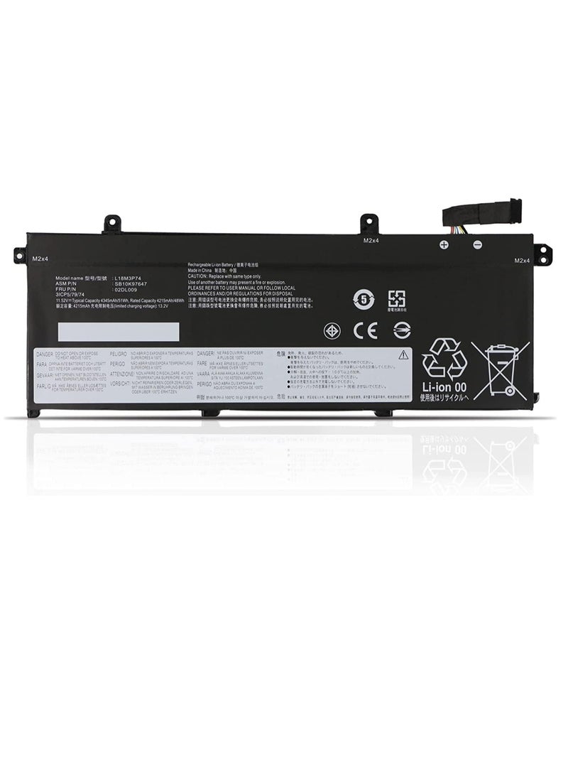 بطارية كمبيوتر محمول L18M3P74 L18M3P73 متوافقة مع أجهزة Lenovo ThinkPad T490 T495 P43S T14 P14S الجيل الأول 2 1st 2nd 20N2 20N3 20RY 20RX 20NJ 20NK 20RH 20RJ 20S0 20 20 0 S1 2. 0W0 20W1 20S4 20S5 20VX L18C3P72 - Image 1