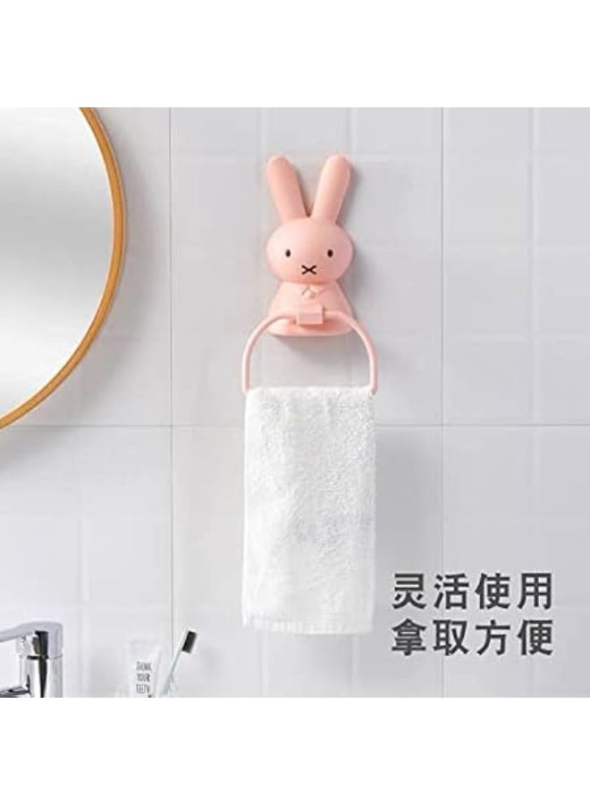 Double Face Strong Adhesive Towel Organizer, High Strength Double Face Adhesive for Permanent Fixing Materials Large (Pink) - Image 1