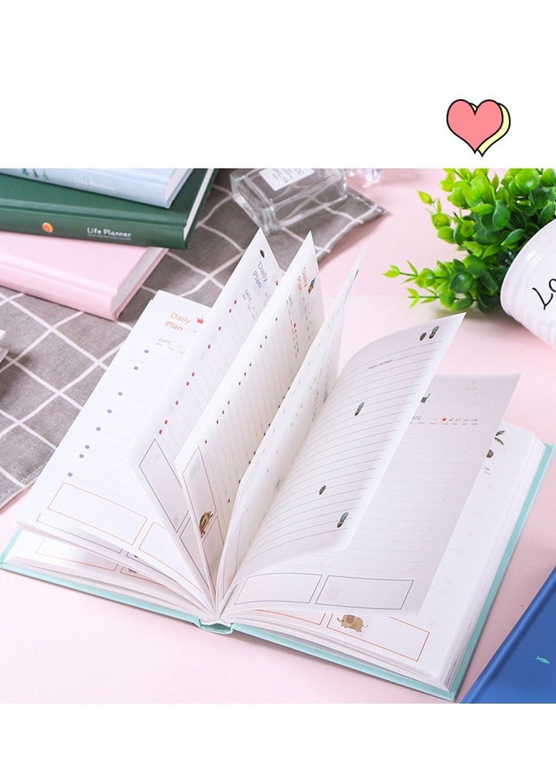 Generic 365 Days Daily Weekly Monthly Planner By Shining Soul, A5 C ute (small) Personal Pocket Diary Hard Cover, Office Notebook Stationery Calendar Schedule (Blue)  - Image 3