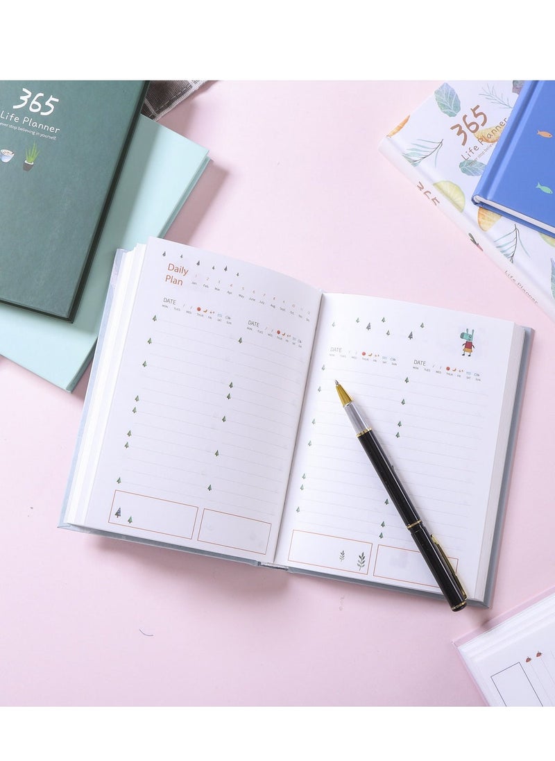 Generic 365 Days Daily Weekly Monthly Planner By Shining Soul, A5 C ute (small) Personal Pocket Diary Hard Cover, Office Notebook Stationery Calendar Schedule (Blue)  - Image 5