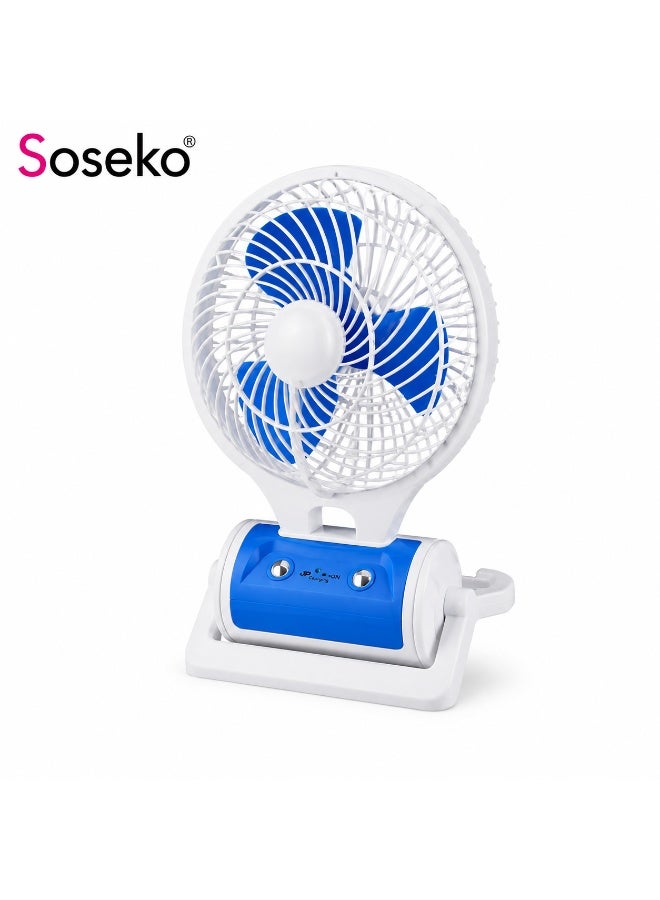 سوسيكو مروحة مكتب محمولة قابلة لإعادة الشحن من Soseko مع حامل قابل للطي والتعديل - Image 1