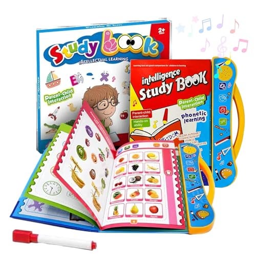 VIVATRA Electronic Educational Musical Phonetic Learning Interactive Children's ABC Letters, Words, Numbers, Shapes, Sound Colorful Talking Book for 0-3 Year Kids - Image 1